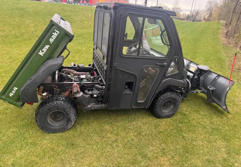 Used Kawasaki Mule 4010 4×4 Utv — Green, Equipped With Snowex V-Plow (Vin: 8598) 1