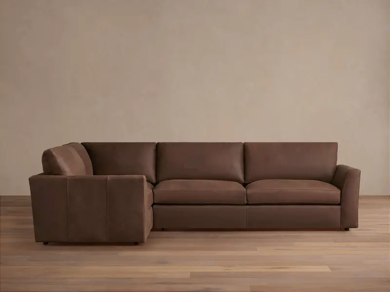 Vernon Full-Leather Two-Piece Modular Sectional 1