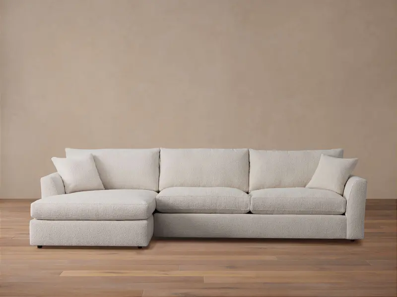 Vernon Modern 2-Piece Chaise Sectional With Deep Seating 1