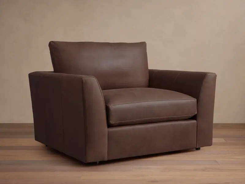 Vernon Upholstered Leather Accent Chair 1