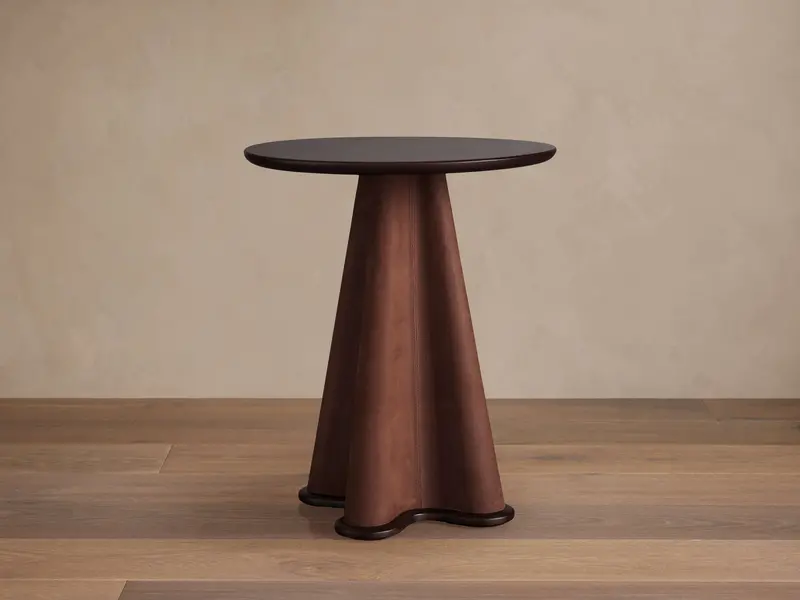 Volant Leather-Finished End Table 1