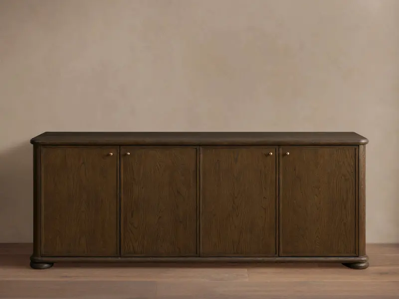 Warby Slab-Style Sideboard – Solid Wood Storage With Concealed Hardware 1