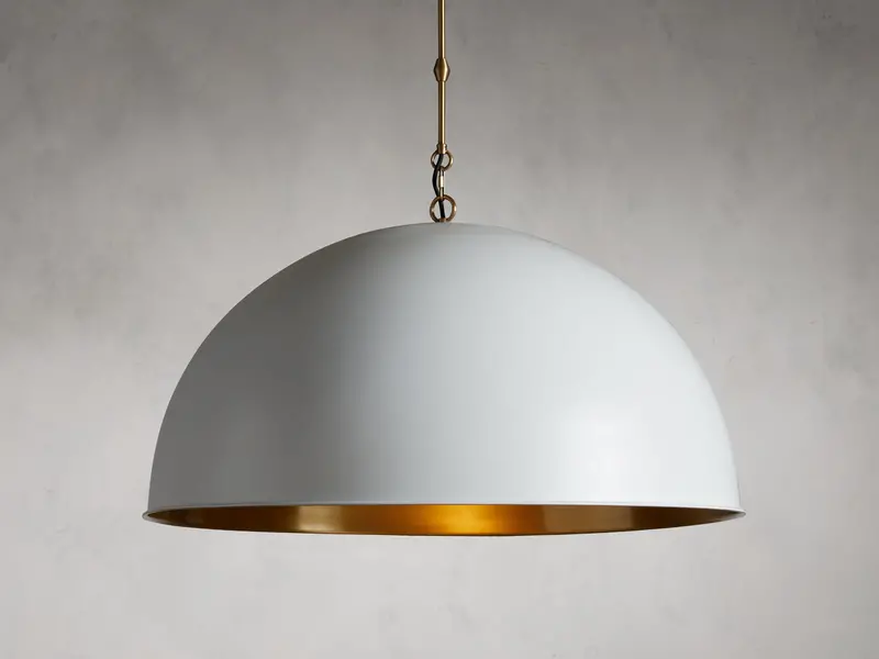Watley White Dome Pendant Ceiling Light 1