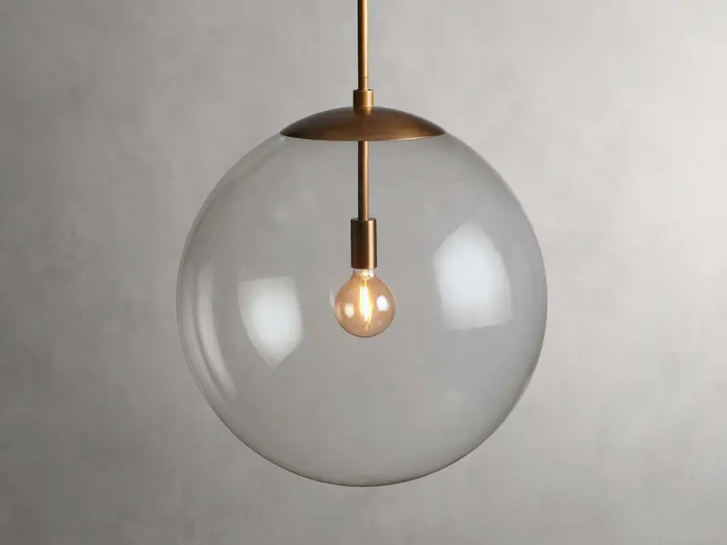 Wescott Large Globe Pendant Light With Adjustable Rod 1