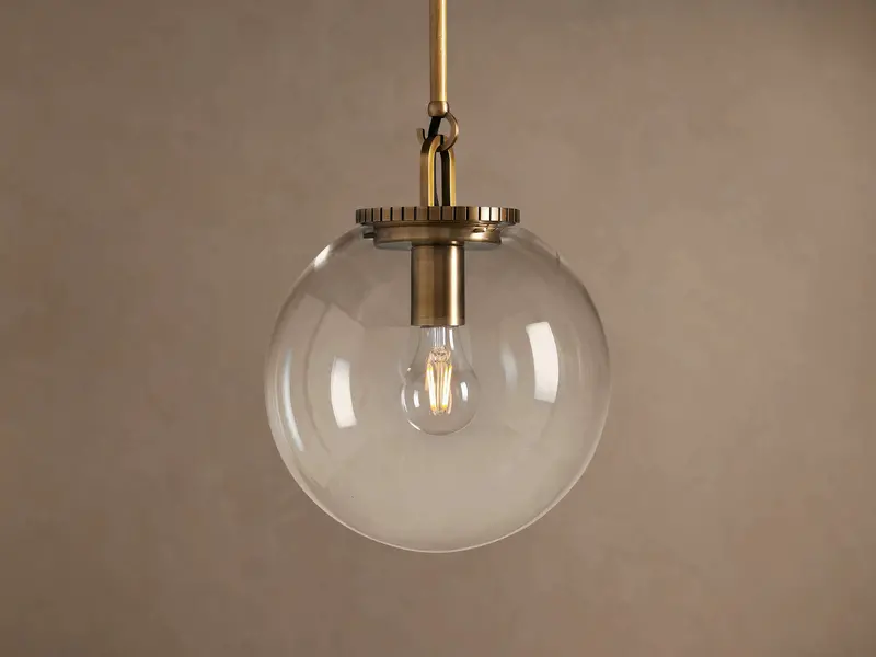 Wescott Modern Globe Pendant Light With Adjustable Rod Mount 1