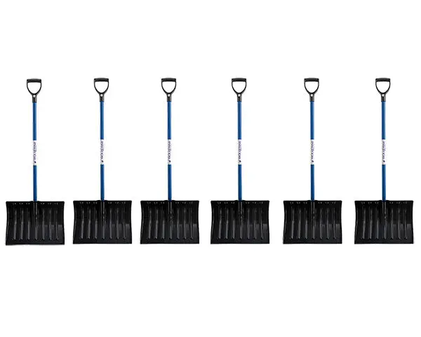 Wolverine Fd18Ps Snow Shovels – 6-Pack Of 18-Inch Abs Poly Heads With Fiberglass Shafts & D-Handles 1