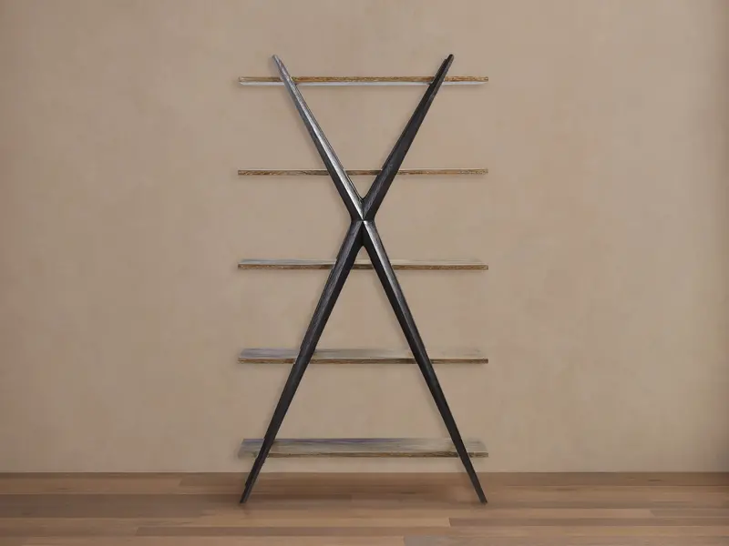 Xander Open-Back Wooden Bookcase 1