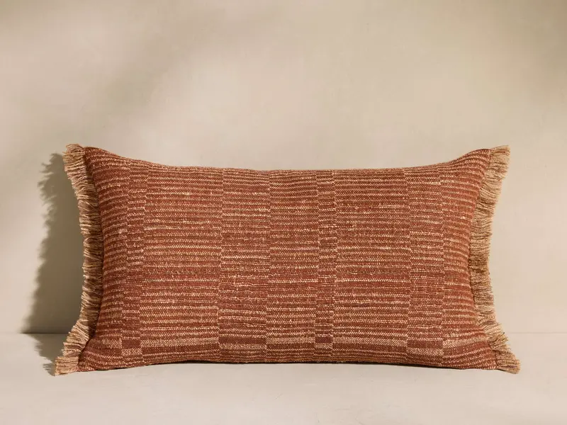 Ynez Pinstripe Throw Pillow – Cotton Canvas 1