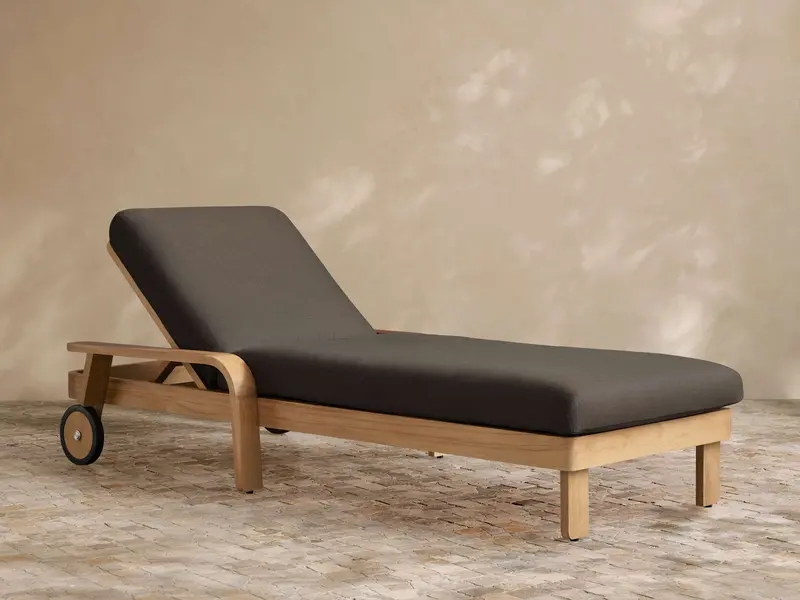 Zoe Adjustable Outdoor Chaise Lounge With Cushions 1