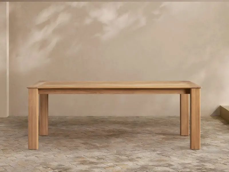 Zoe Contemporary Outdoor Dining Table – Powder-Coated Finish 1