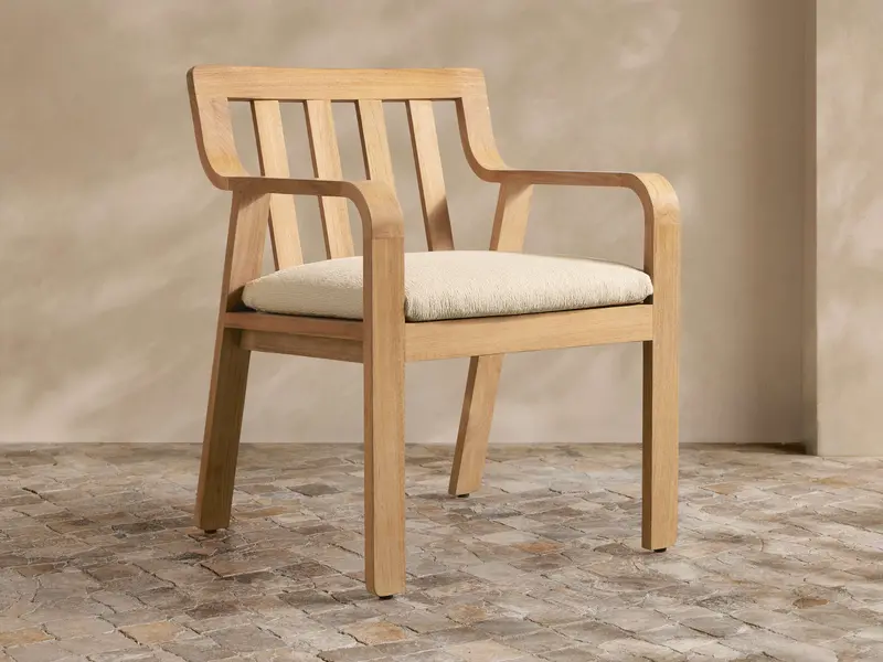 Zoe Outdoor Dining Armchair With Ergonomic Back Support 1