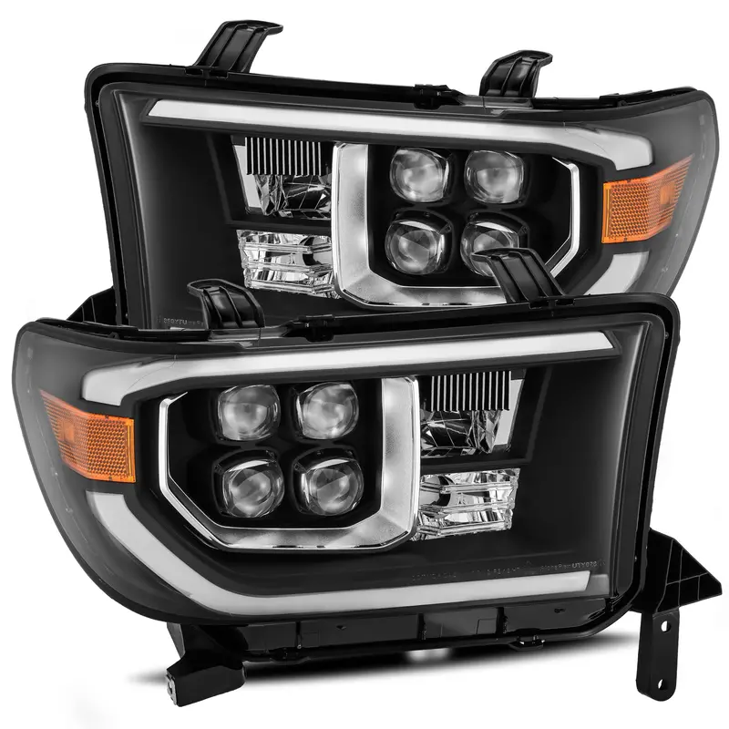 Alpharex 880729 Led Projector Headlights – Plank-Style Black Housing With Modern Beam Pattern 1