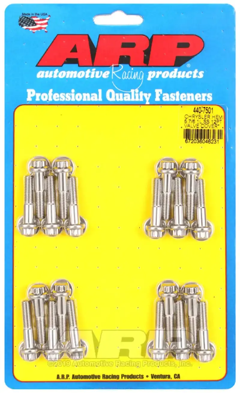 Arp Stainless Steel 12-Point Valve Cover Bolt Kit For Chrysler 5.7L And 6.1L Hemi Engines 1