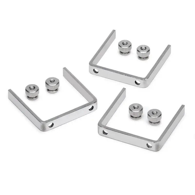 Autometer 2225 Gauge Mounting Kit – Includes Three Aluminum Brackets, Six Lockwashers, And Thumb Nuts 1