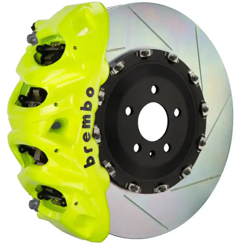 Brembo Gt Big Brake Kit For 2017–2020 Civic Si Sedan - Front, 345X28Mm Slotted Rotors, Yellow Calipers 1