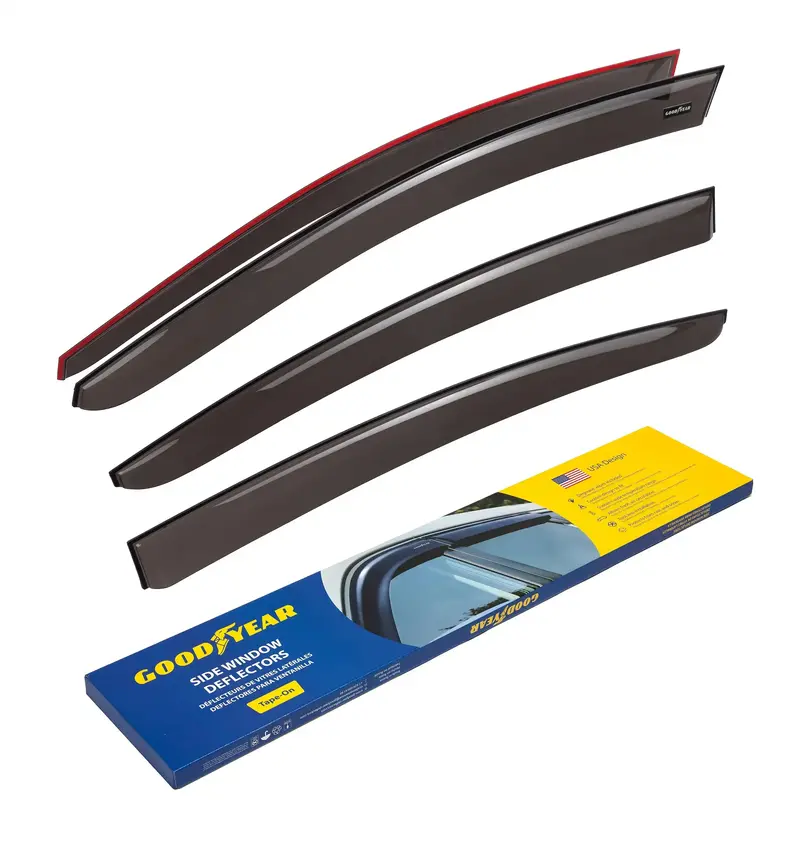 Goodyear Gy003136 Tape-On Side Window Deflectors – 4-Piece Set For Rain And Wind Protection 1