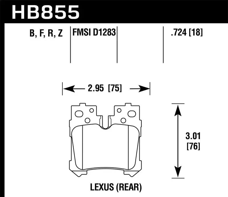 Hawk Hps Front Disc Brake Pad Set – 0.724" Thickness For Balanced Street Stopping Power 1