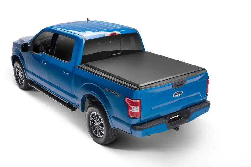 Lund Genesis Roll-Up Tonneau Cover – Black Leather-Texture Finish For Pickup Trucks 1