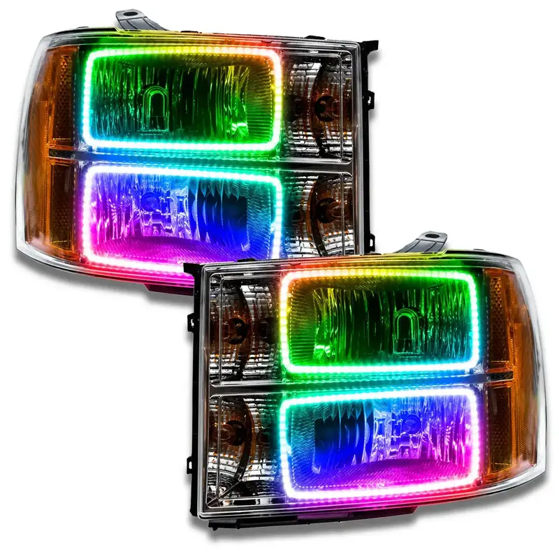 Oracle Lighting 7054-334 Colorshift Smd Headlights – Square Ring Design, Plug-And-Play 1