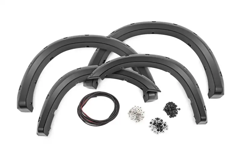 Rough Country Flat-Black Pocket-Style Fender Flares For Select Trucks And Suvs (Model F-D10917A) 1