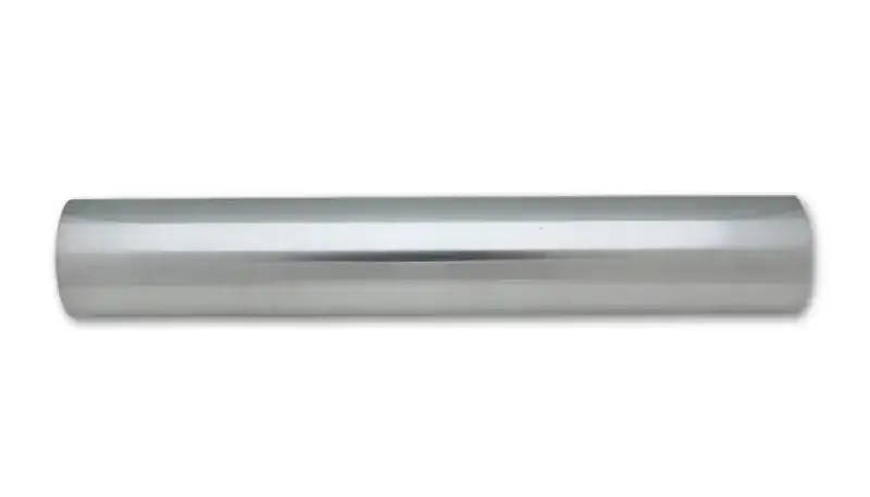 Vibrant 2.25" Od Polished Aluminum Universal Tubing – 18-Inch Straight Pipe Section 1
